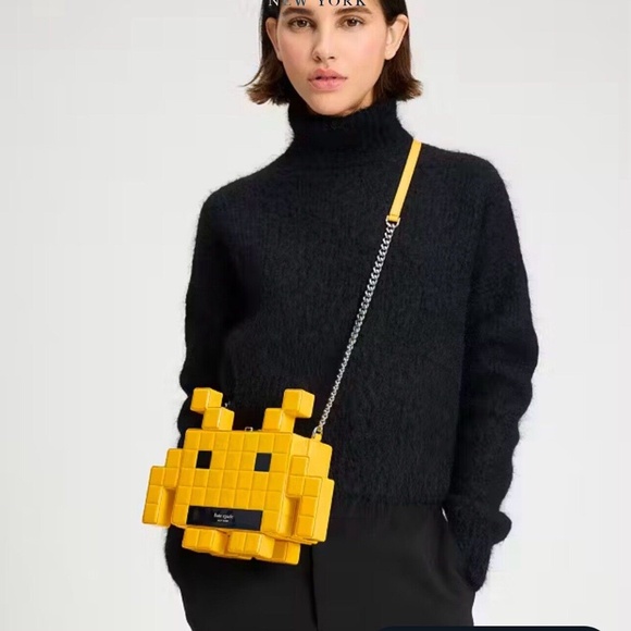 NWT! Kate Spade x Space Invaders Patent 3D Alien Crossbody Novelty Bag Purse - Picture 6 of 6